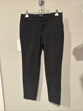 Old Navy Black and White Microdot Crop Pants